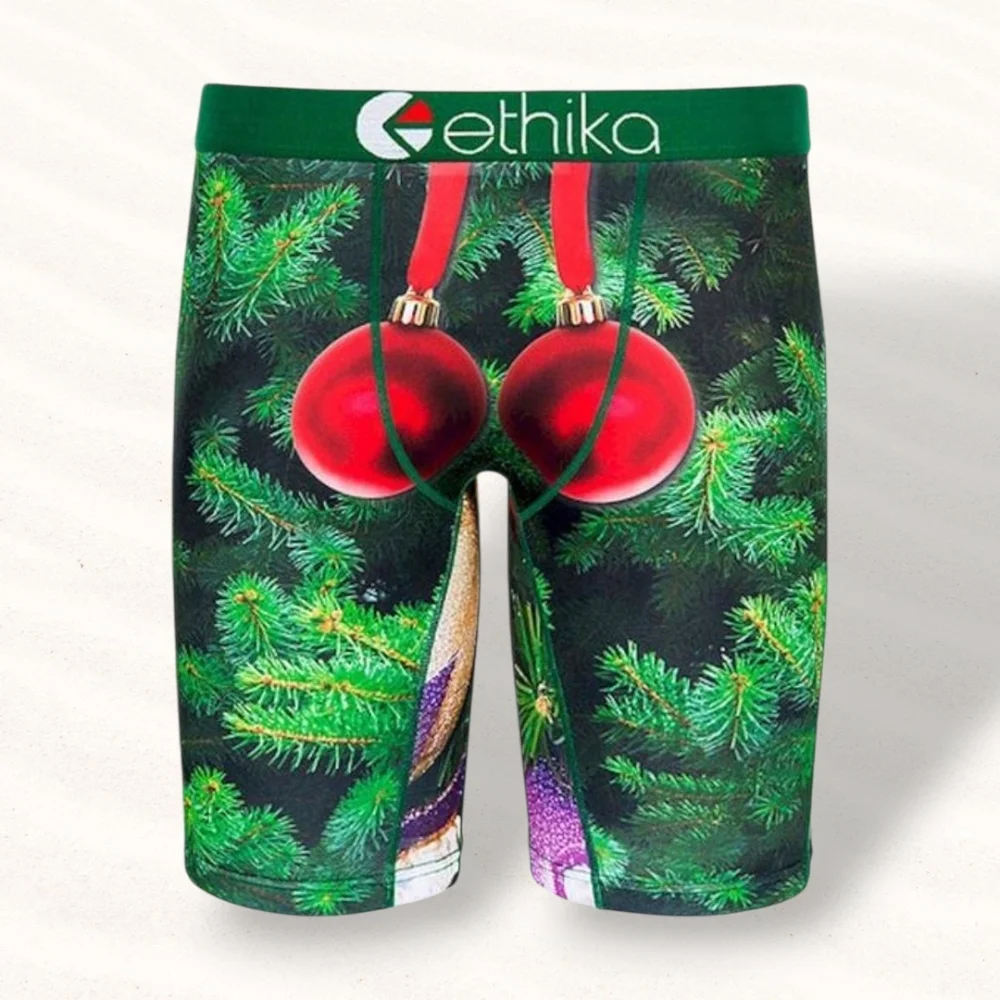 Ethika the Staple Christmas Nutcracker Tree Ornaments Ribbons Boxer Men's XL NIP